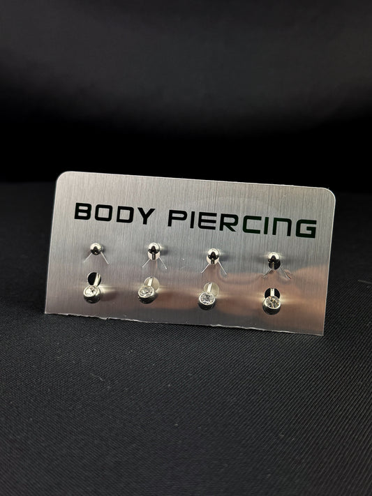 PIERCING DE UMBIGO - PRATA - KIT C/5 UNIDADES