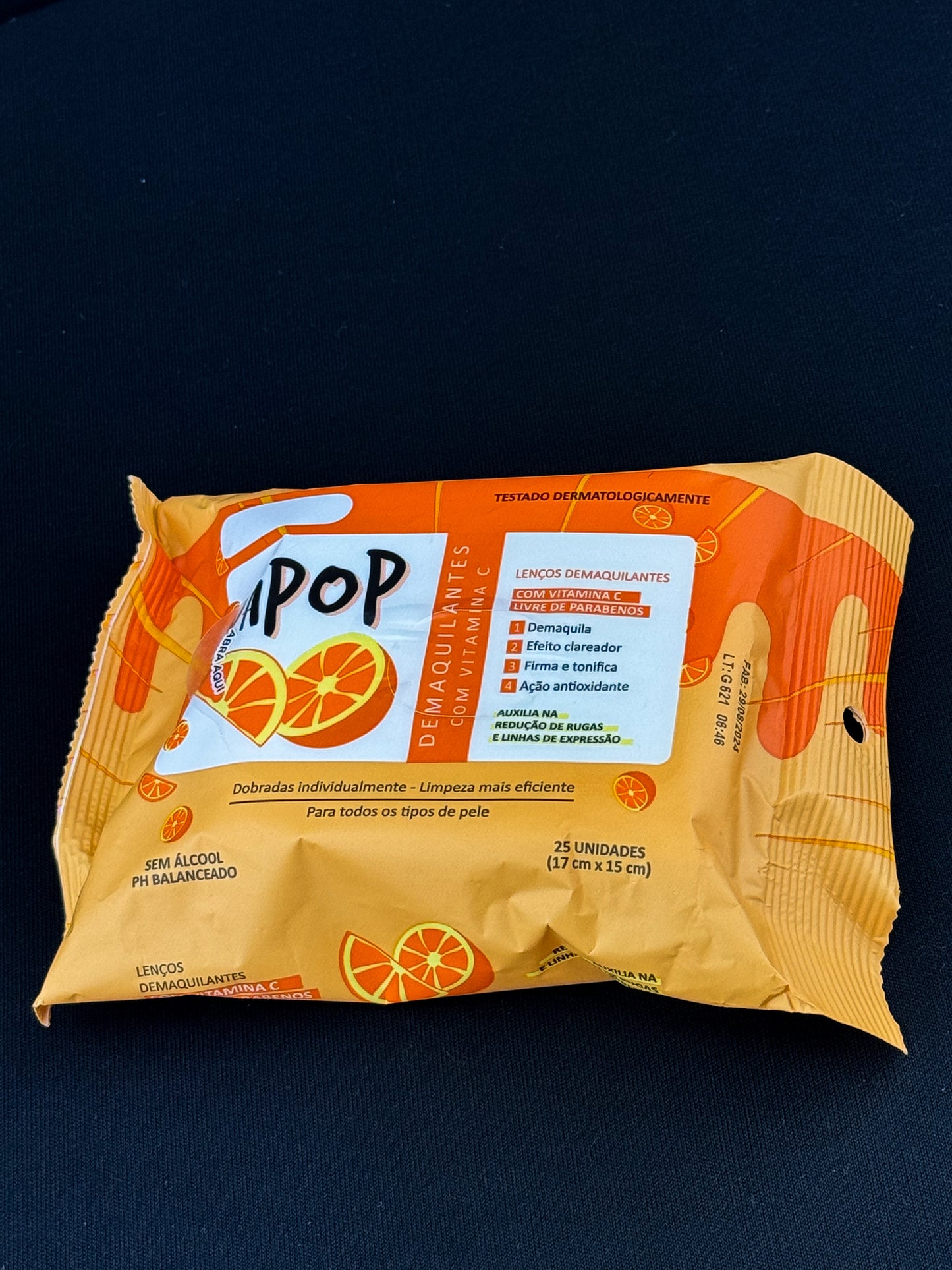 LENÇO DEMAQUILANTE - VITAMINA C